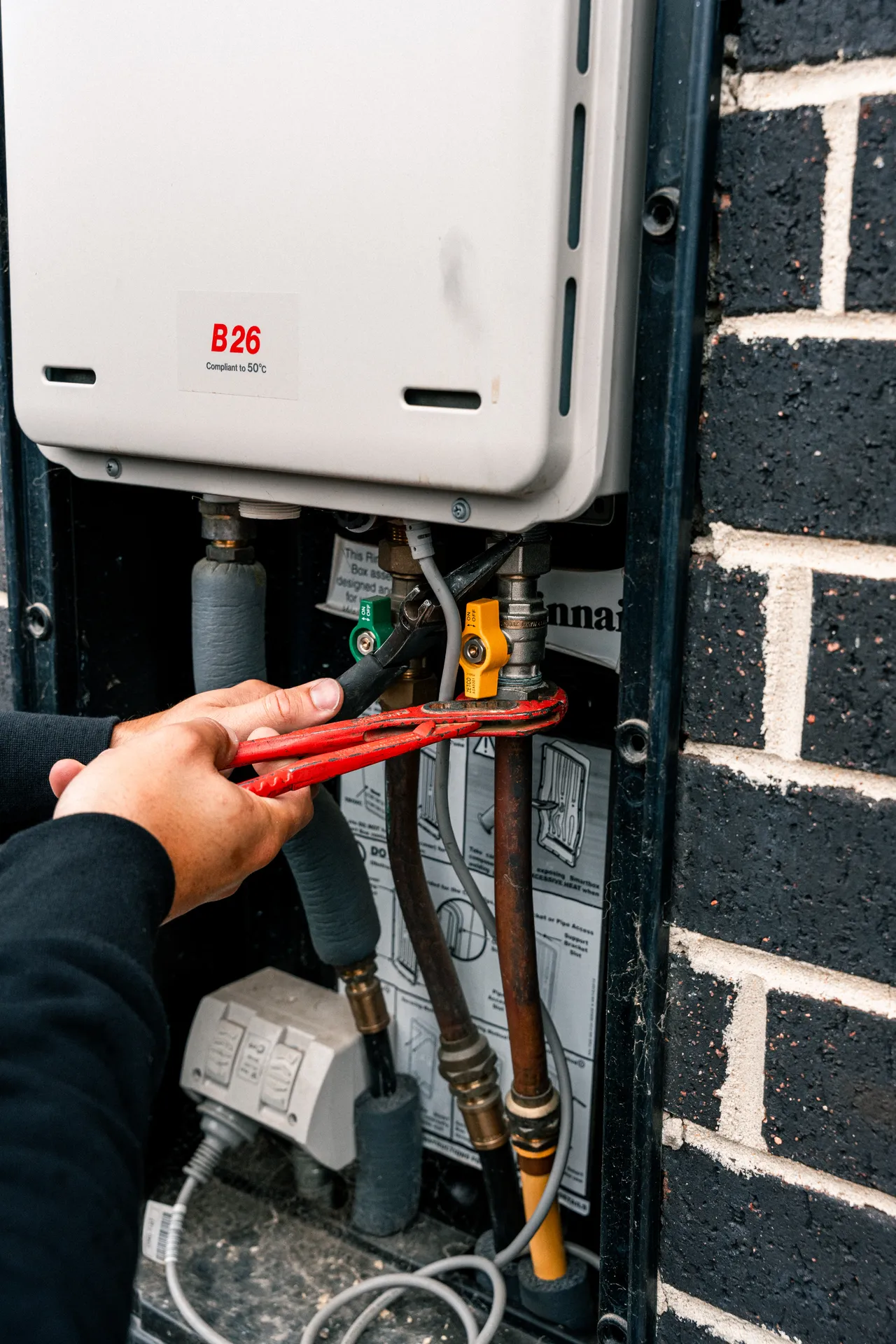 Gas continuous-flow hot water unit serviced by Gas Experts Melbourne