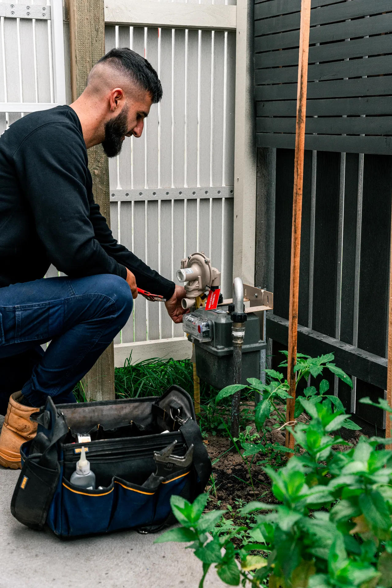 Gas Experts Melbourne technician at work on a gas appliance