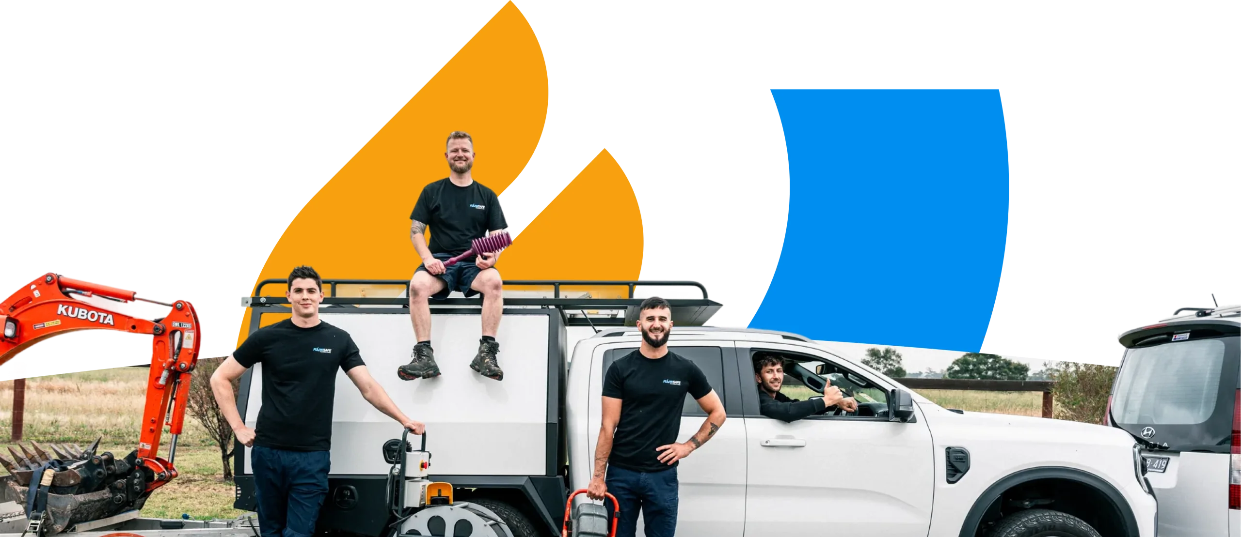 The Gas Experts Melbourne team with their service vehicles and equipment